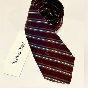 Vintage Christian Dior Italian Silk classic striped tie
